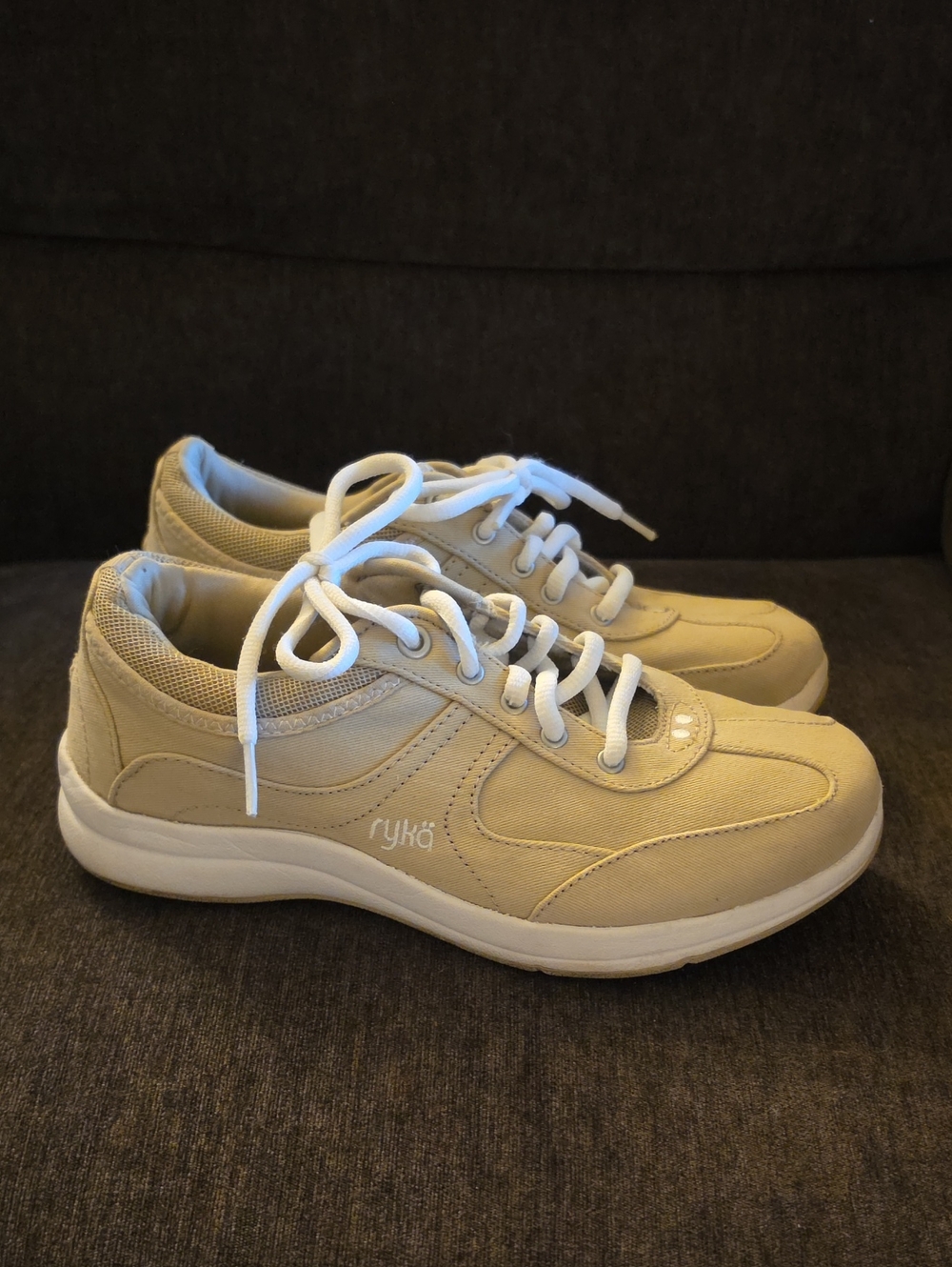 Ryka Women's Tan Lace-Up Comfort Sneakers